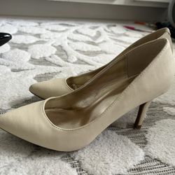 Womens cream High Heel Pumps Size 6