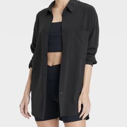 Women’s Long Sleeve Woven Shirt. Joylab