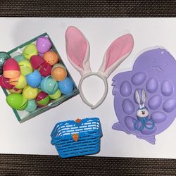 EASTER Eggs, Ears, Grass, mini Basket, egg holder