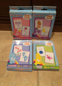 Care Bears brand four sets of flash cards