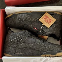 🔥 Levi’s x Air Jordan 4 Retro Black Denim – DS – Rare Collab 