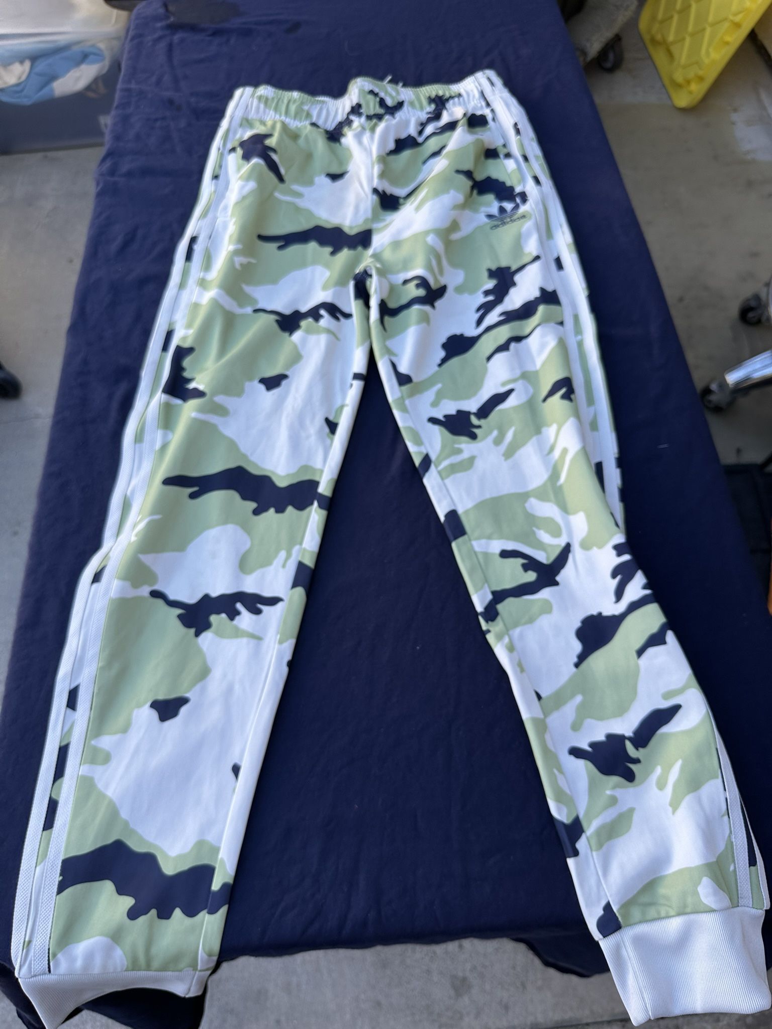 Adidas Lime Green Camo Sweat Pants