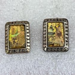 Aretes Stainless Nácar Joyería Antigua 