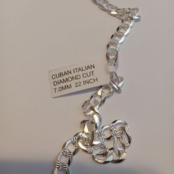22' Sterling Silver Italian Bracelet 925