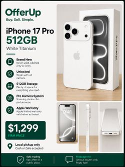 Brand New iPhone 17 Pro – 512GB (Silver/White)