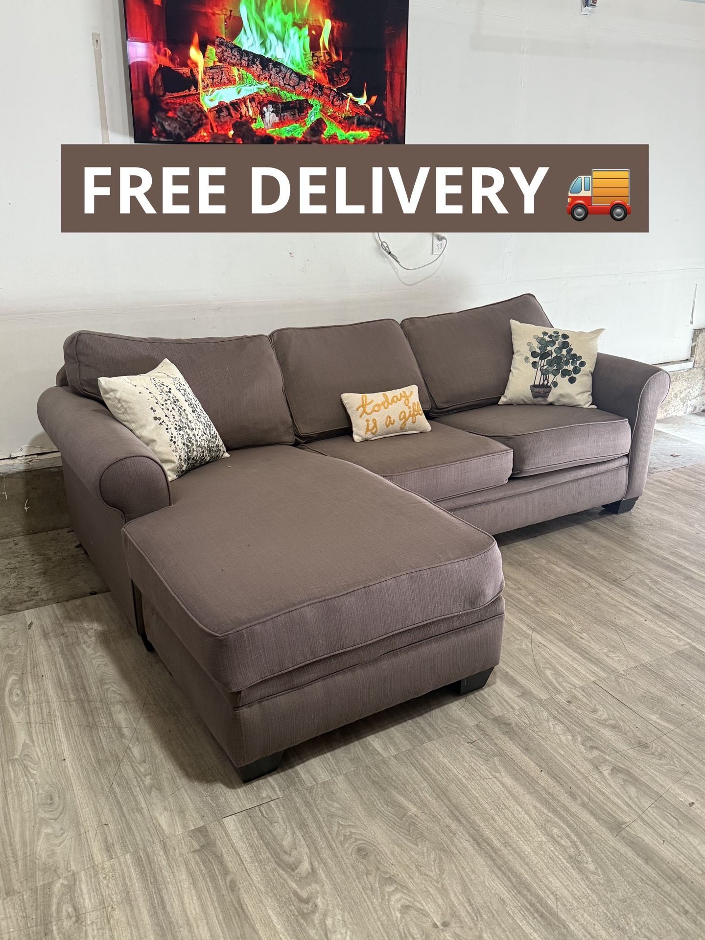 Light Brown Sectional Couch ποΈ- FREE DELIVERY π
