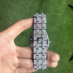 Moissanite Bussdown Watch For Men