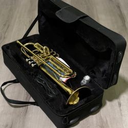 Brass Trumpet With Case And Accessories 