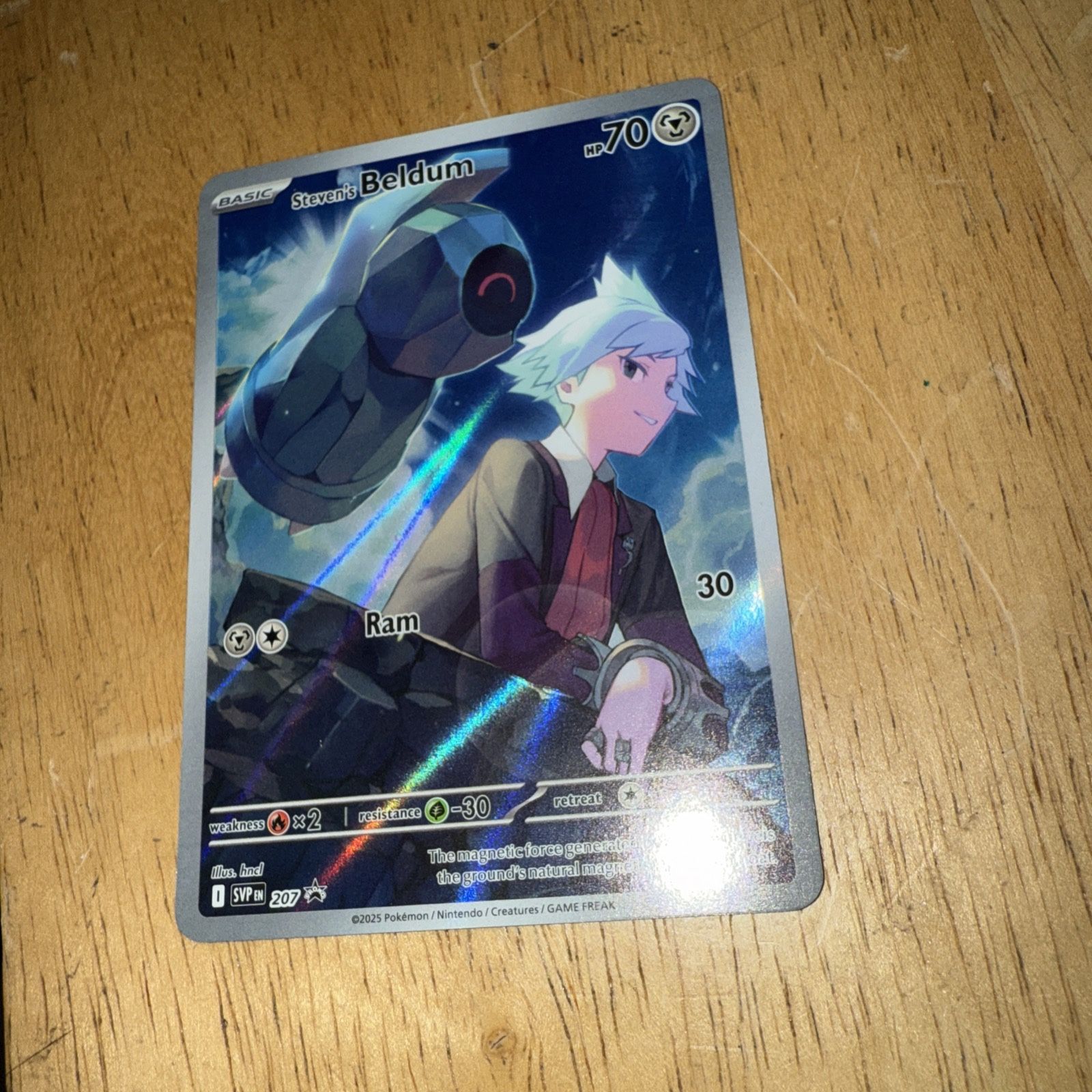 Pokemon TCG Steven's Beldum SVP 207 Rival Battle Deck Black Star Promo Card NM