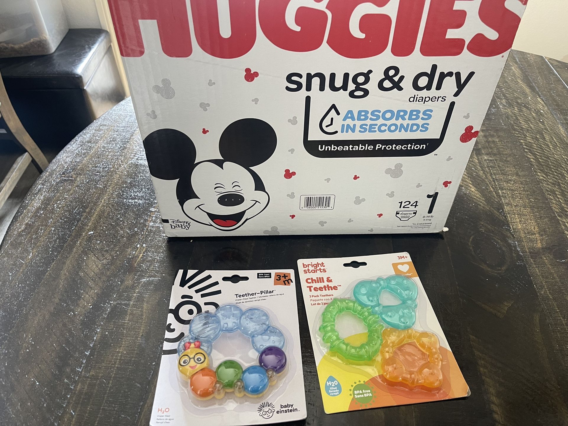 Barns New Huggies Size 1 And Two Brand New Teether’s 