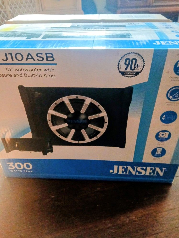 Jenson 10" Sub Woofer With Built-in Amplifier Brand New In The Box