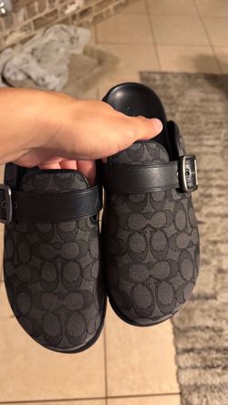Coach black clogs size 10