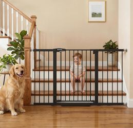 Mumeasy Wide Baby Safety Gate Black