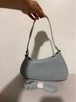 Forever 21 light blue denim shoulder purse
