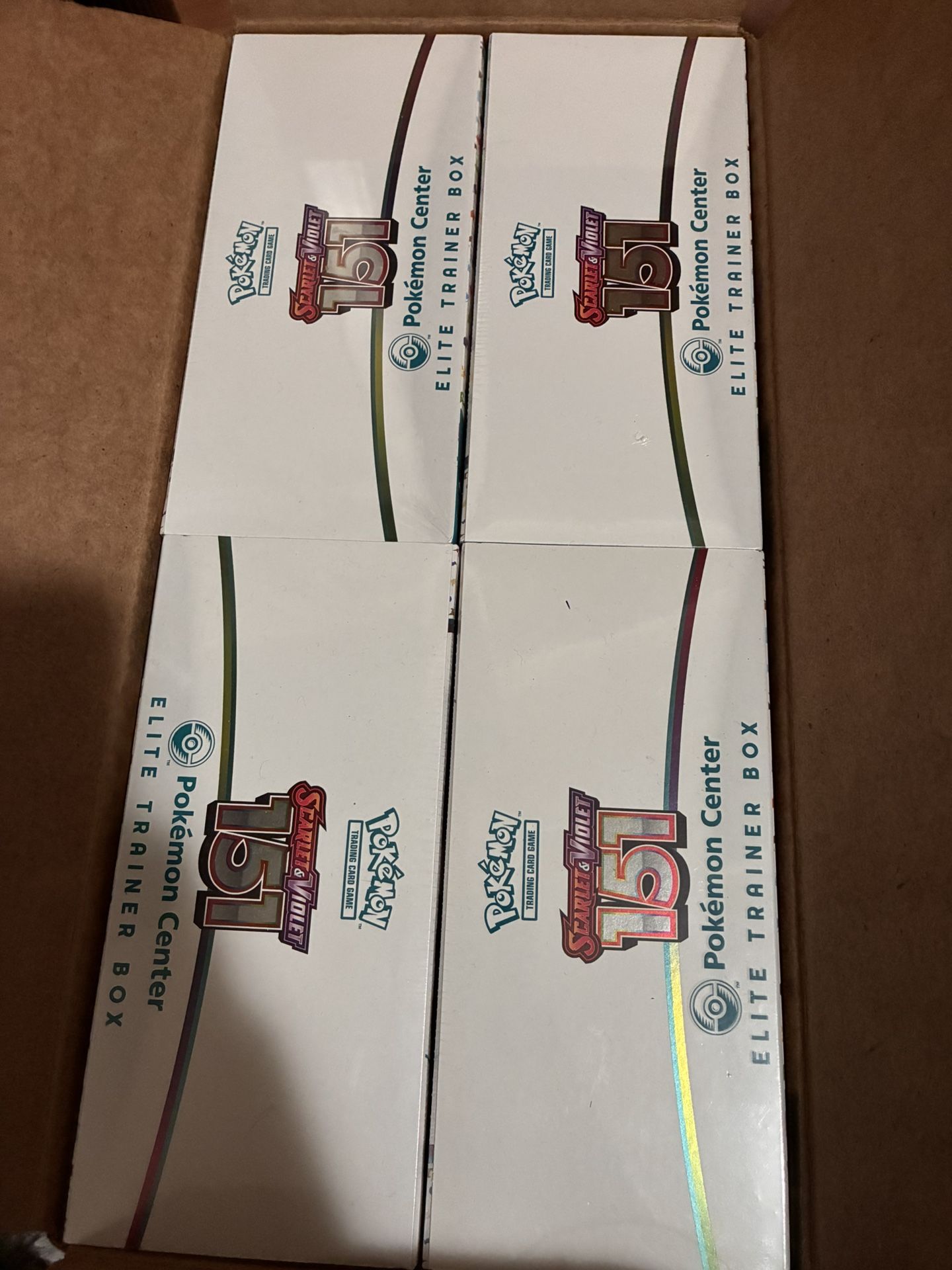 4 Sealed Pokemon Center Scarlet and Violet 151 ETB