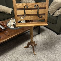  Vintage Oak wood music stand