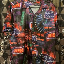 Hotel California Hawaiian Style Button Down Shirt