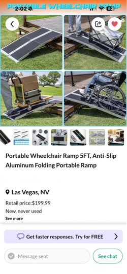 Wheelchair ramp folds portable  new with box