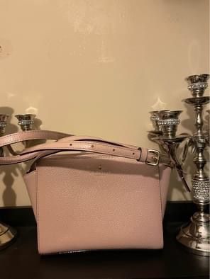 KATE SPADE Grand Street Hayden Crossbody Messenger Bag Warm Vellum Pink Leather