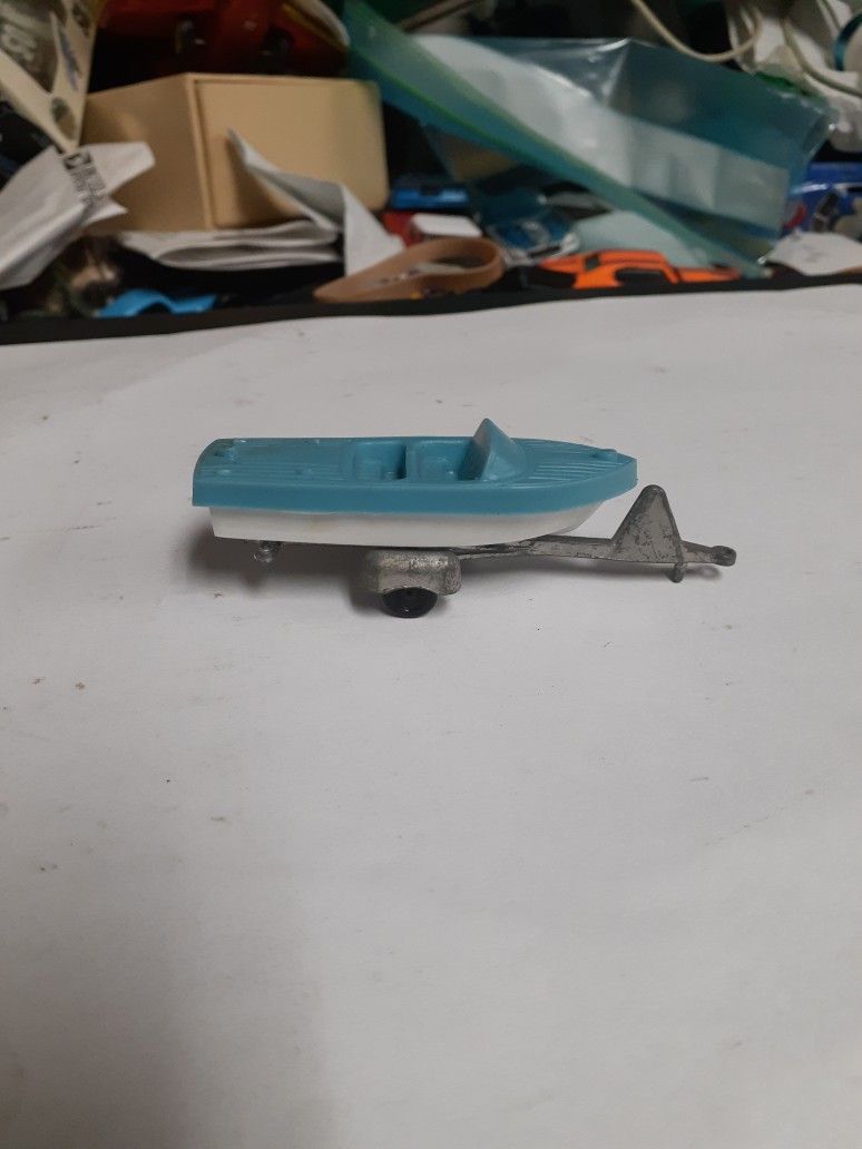 Tootsie Toy, Boat And Trailer,perfect Condition
