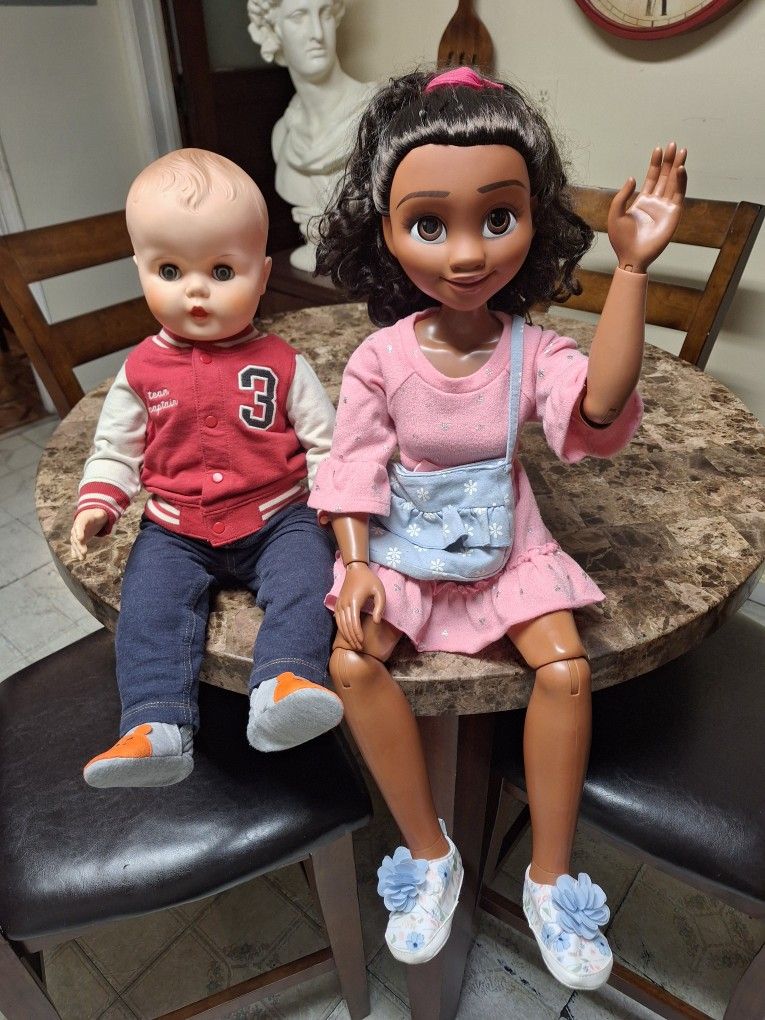 2 Large Dolls 
