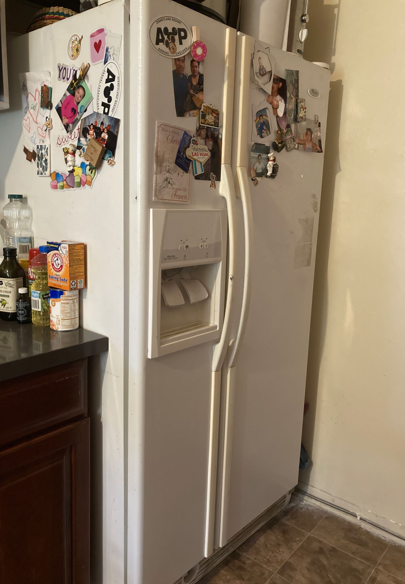 2 sided door white fridge