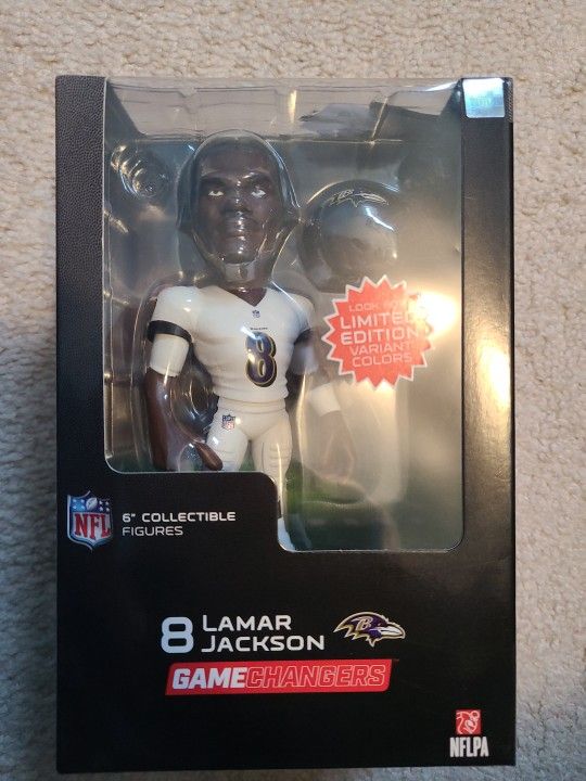 NIB NFL Game Changers Ravens Lamar Jackson 6" Collectible Figure Series 1 New