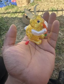 California Creations Z Wind Ups Bunny Megan Toy Yellow Vintage