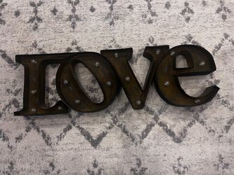 Light up LOVE sign