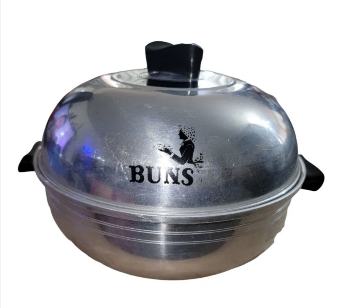 West Bend Bun Warmer 3 Piece Serving Oven USA Made Aluminum Silver