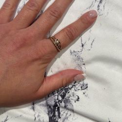 Pandora 14k Rose Gold Plated Ring Size 7