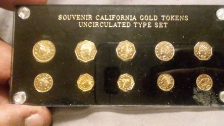 California gold tokens uncirculated type set