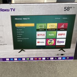 58” Inch Hisense Smart Roku UHDTV 4K 