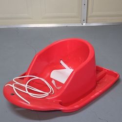 Flexible Flyer Toddler Boggan Red Plastic Injection Molded Toboggan 27L x 10.5H