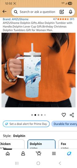 40oz Dolphin Tumbler with Handle.Dolphin Lover Cup Gift.Birthday Christmas Dolphin Tumblers Gift for Women Men,