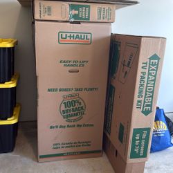 Uhaul Wardrobe And TV Moving Boxes