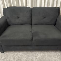 Comfy Black Loveseat