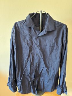 Dockers Navy Blue Button-Up Dress Shirt