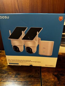 aosu 2K QHD 3.0-MP Dual-Band Wi-Fi Outdoor Al-Smart Solar Security Camera Kit Auto-tracking