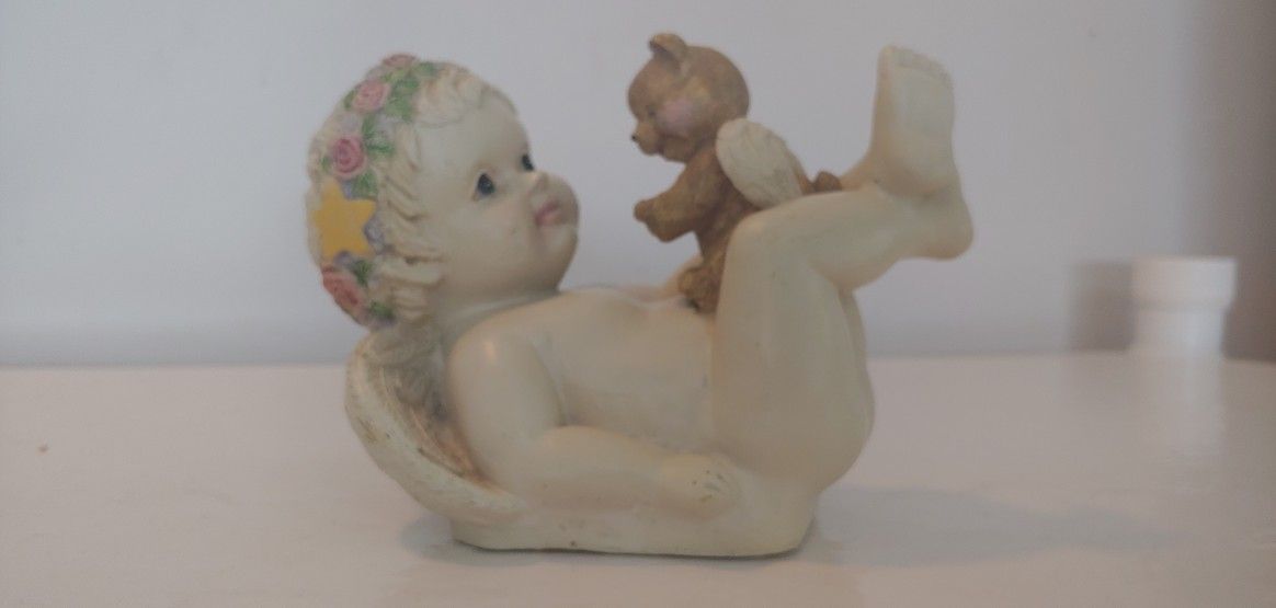 CHERUB ANGEL & ANGEL BEAR MUSIC BOX