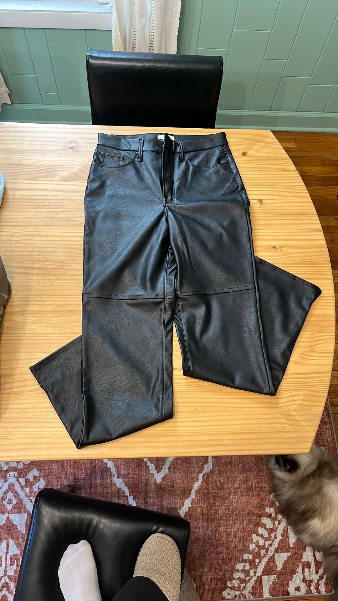 Good American Pleather Pants Size 6