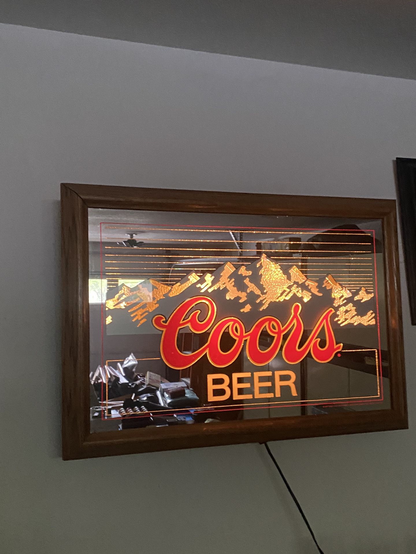 Awesome Vintage Coors Rocky Mountain Bar Sign