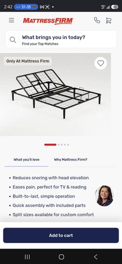 Full size mattress and adjustable base
