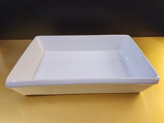 BIA Cordon Bleu Rectangular Baker, 12" X 8.25", 2.5 Qt., Classic White (Smooth)