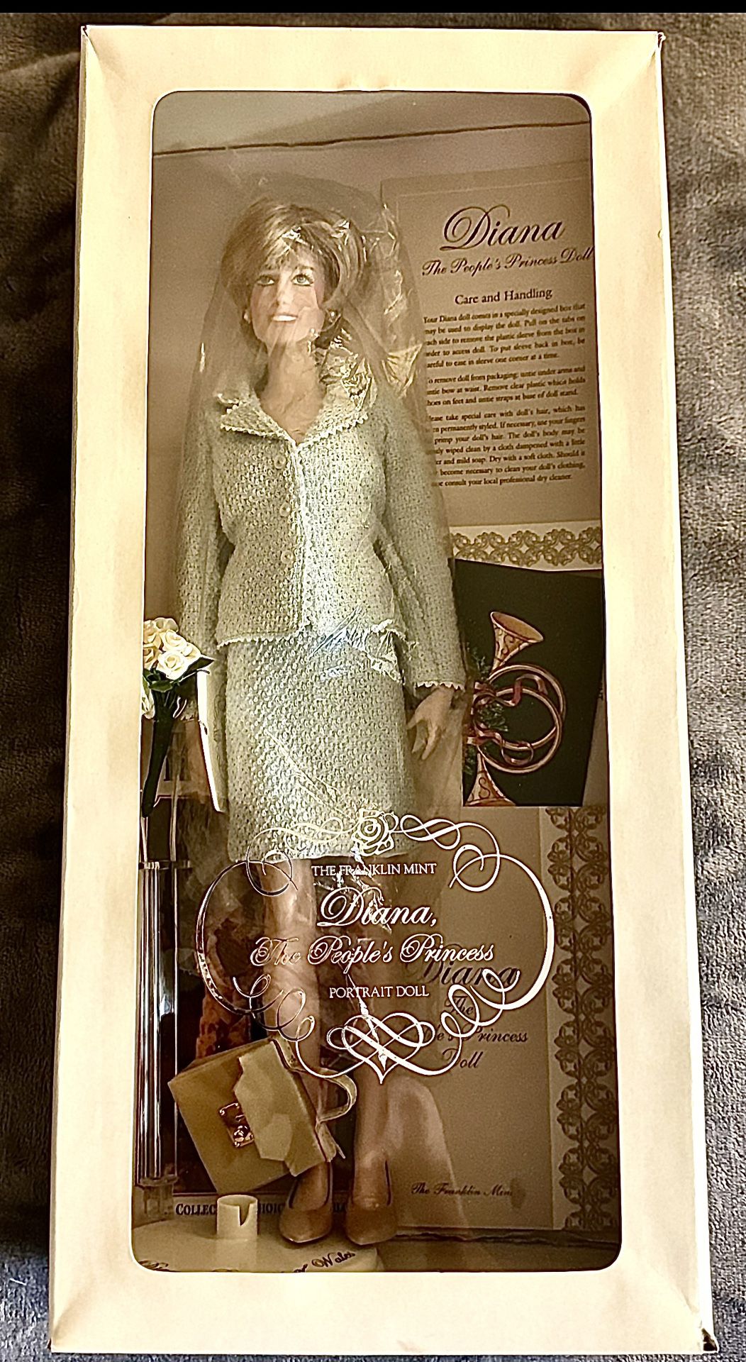 Franklin Mint New In Box Princess Diana Doll