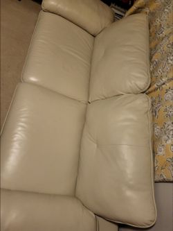 Light beige sofa 2 people leather