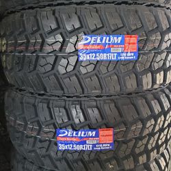 (4) 35x12.50r17 Delium M/T Tires 35 12.5 17 Inch MT 10-ply LT E Rated 