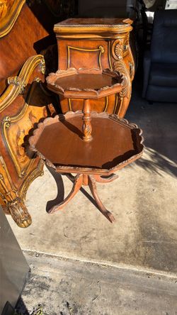 Antique 2 Tier Side Table