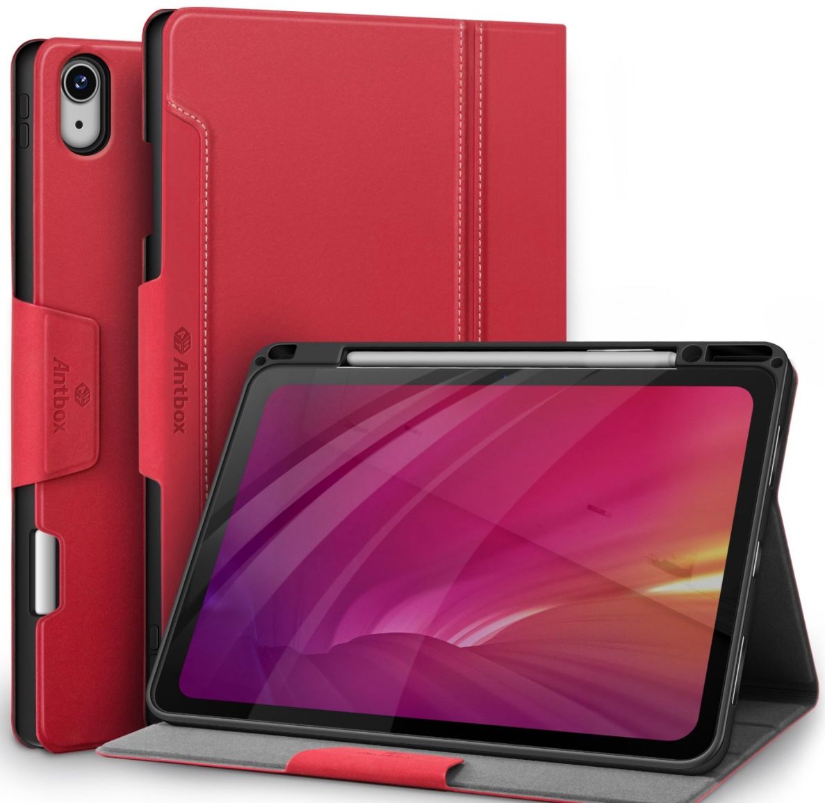 Antbox For IPad Air 13 Inch Case 2025 M3 /2024 M2, Built-In Pencil Holder, Fully Supports Pencil Pro And Pencil (USB-C), Auto Sleep/Wake Function PU L