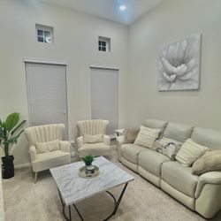 Genuine Leather Power Recliner 2 Sofa And Loveseat 